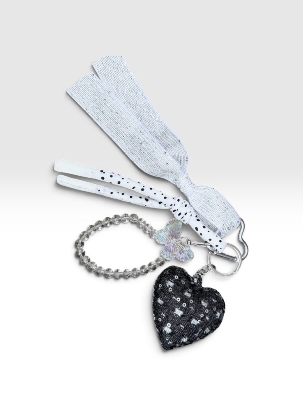 Heart Junk Keychain Bag Charm